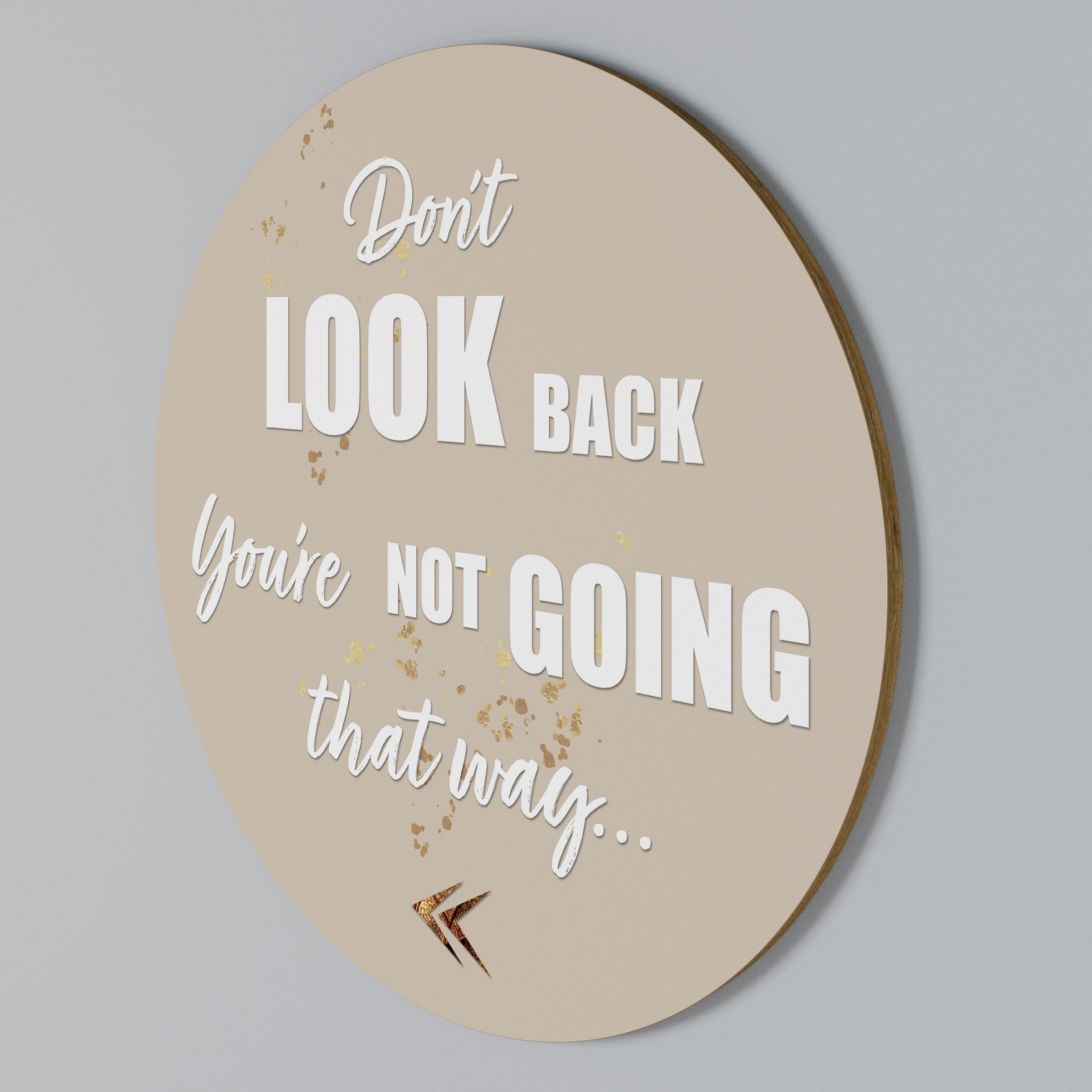MOVE FORWARD BRAVELY Round Wall Art