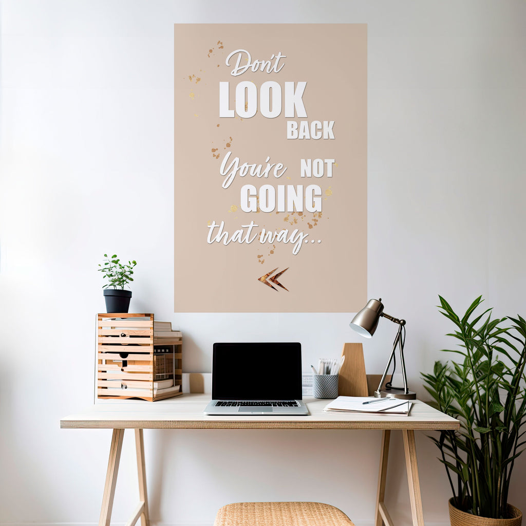 MOVE FORWARD BRAVELY Poster Vertical Autocolante
