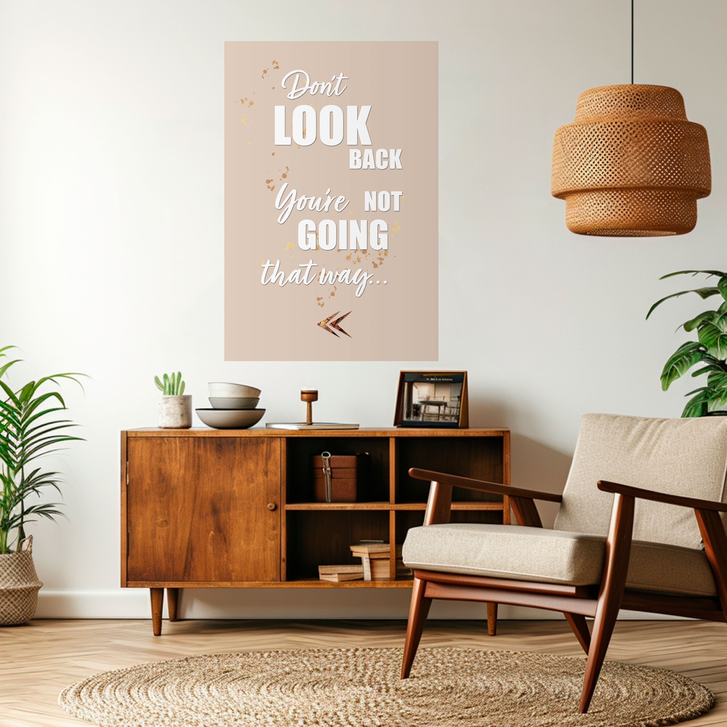 MOVE FORWARD BRAVELY Poster Vertical Autocolante