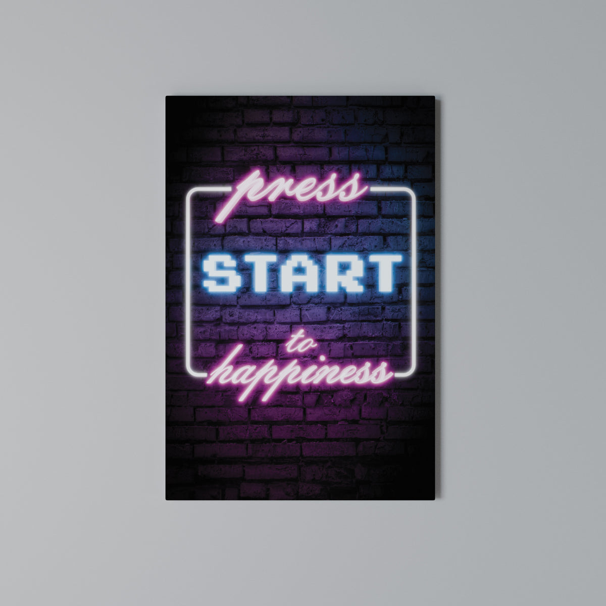 PRESS PLAY FOR JOY Quadro em tela vertical