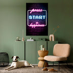 PRESS PLAY FOR JOY Peel and Stick Vertical Poster