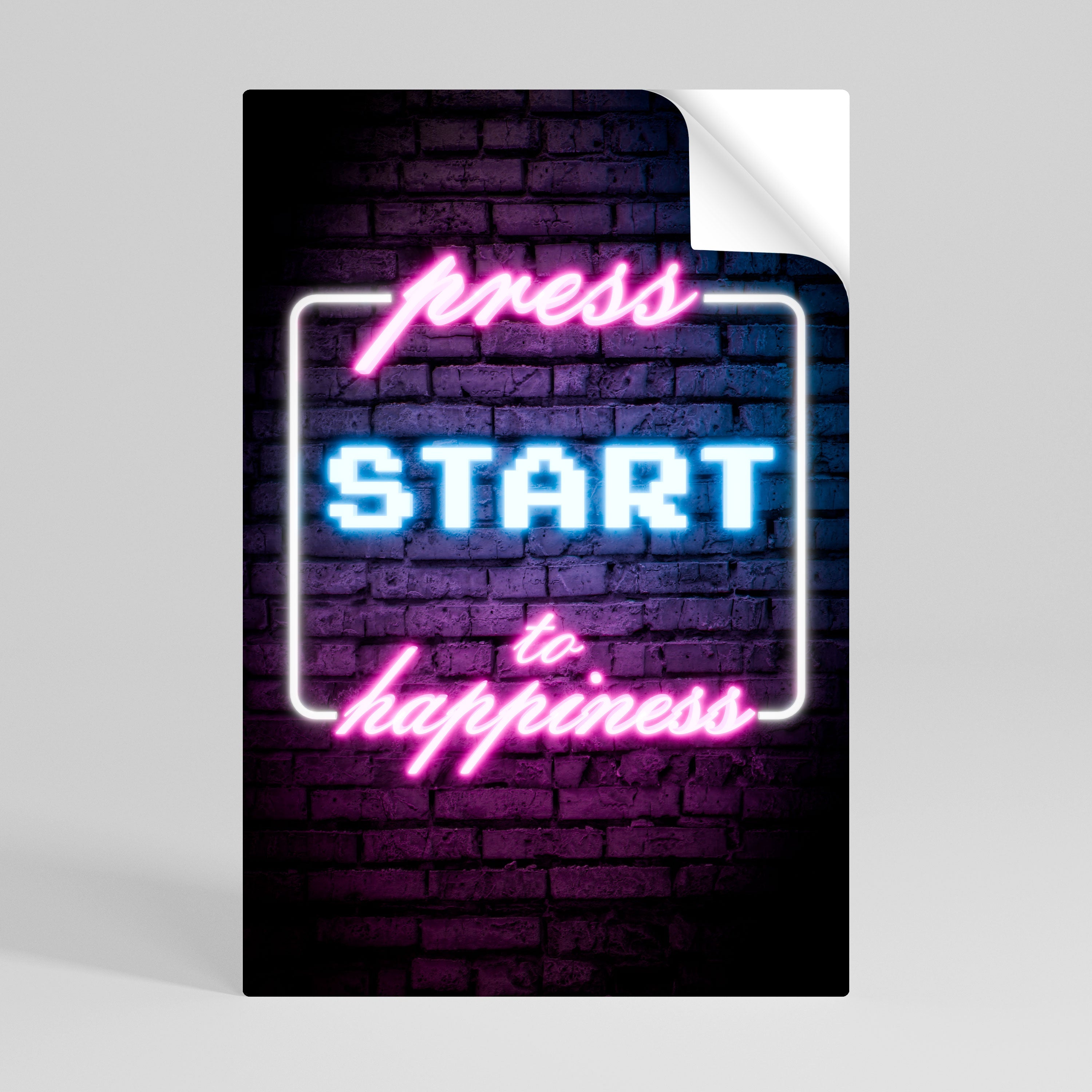 PRESS PLAY FOR JOY Poster Vertical Autocolante