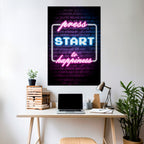 PRESS PLAY FOR JOY Peel and Stick Vertical Poster