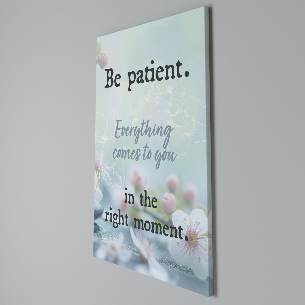 PATIENCE IN BLOOM Quadro em tela vertical