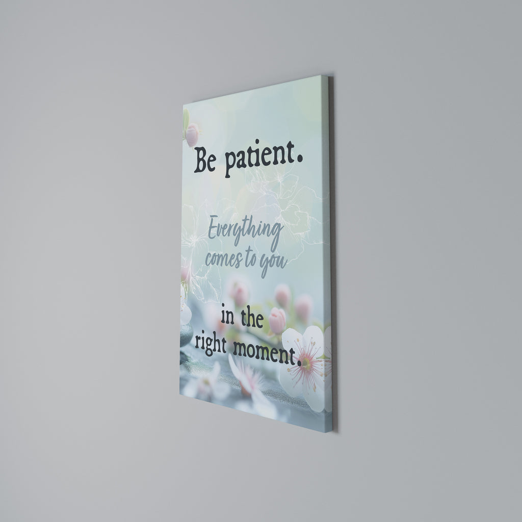 PATIENCE IN BLOOM Quadro em tela vertical