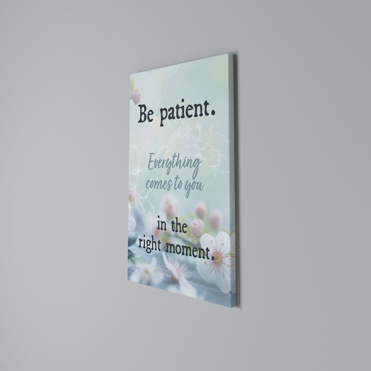 PATIENCE IN BLOOM Quadro em tela vertical