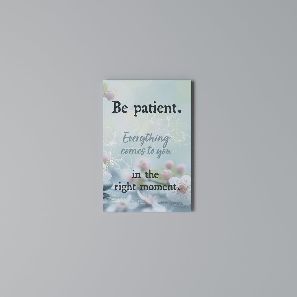 PATIENCE IN BLOOM Quadro em tela vertical