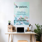 PATIENCE IN BLOOM Peel and Stick Vertical Poster