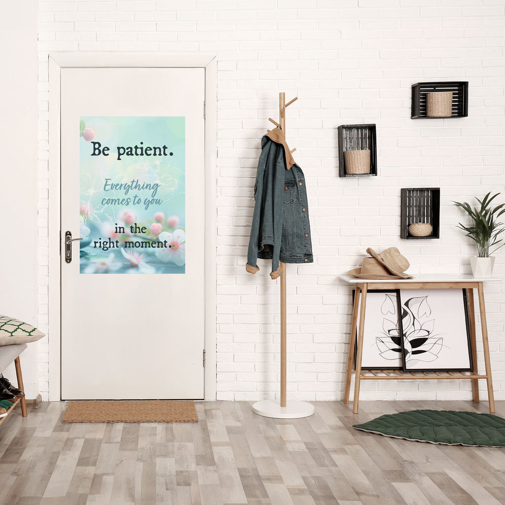 PATIENCE IN BLOOM Peel and Stick Vertical Poster