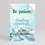PATIENCE IN BLOOM Peel and Stick Vertical Poster