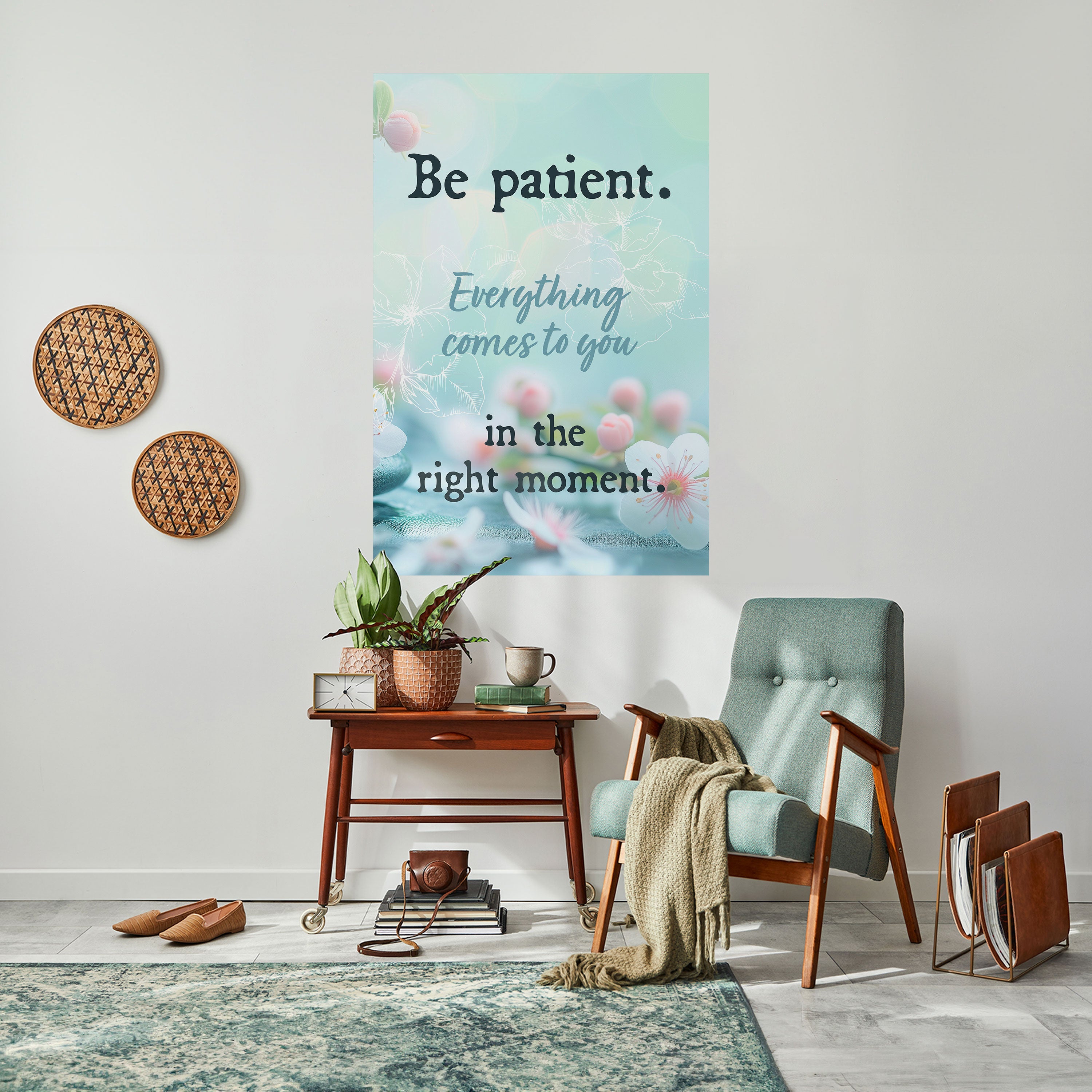 PATIENCE IN BLOOM Poster Vertical Autocolante