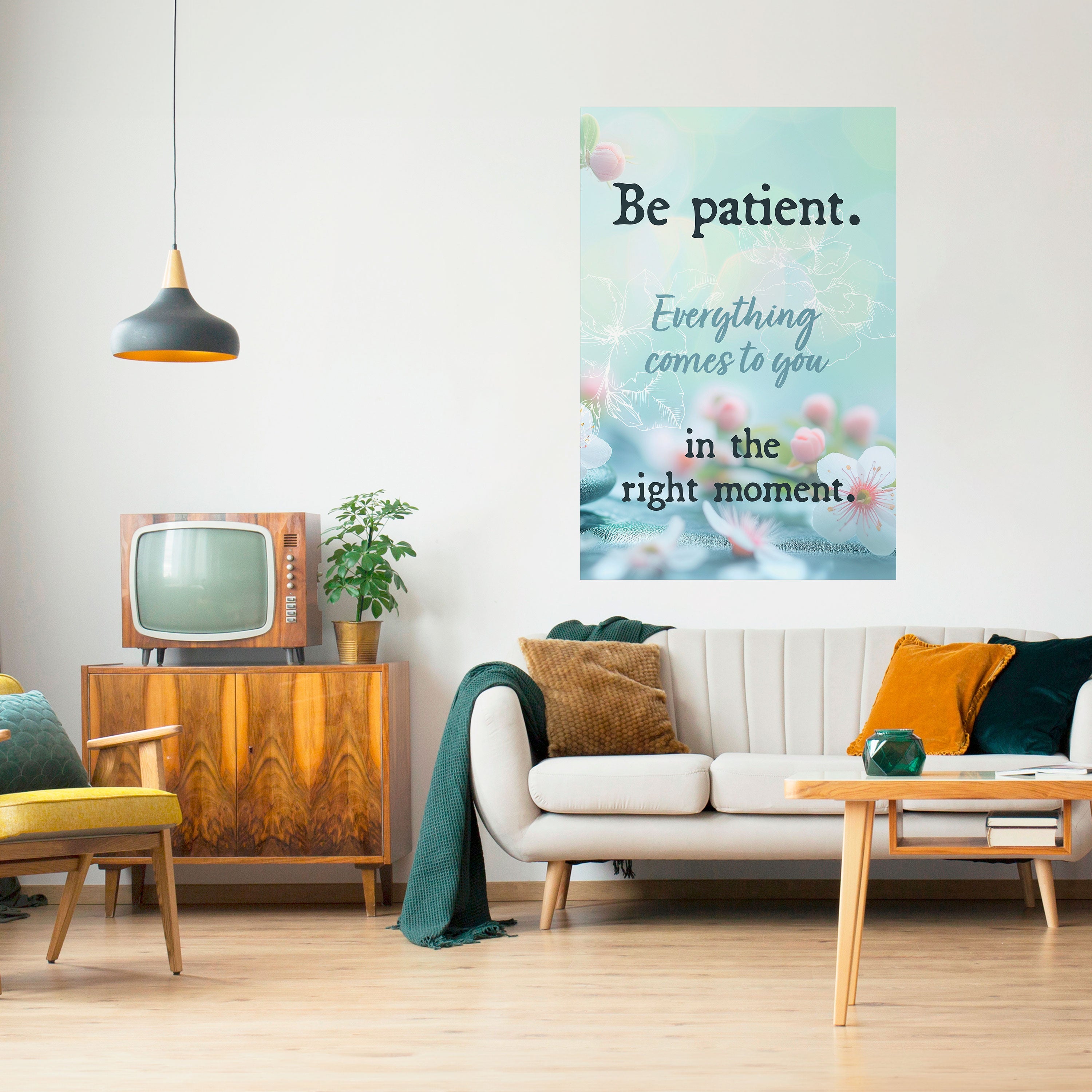 PATIENCE IN BLOOM Poster Vertical Autocolante