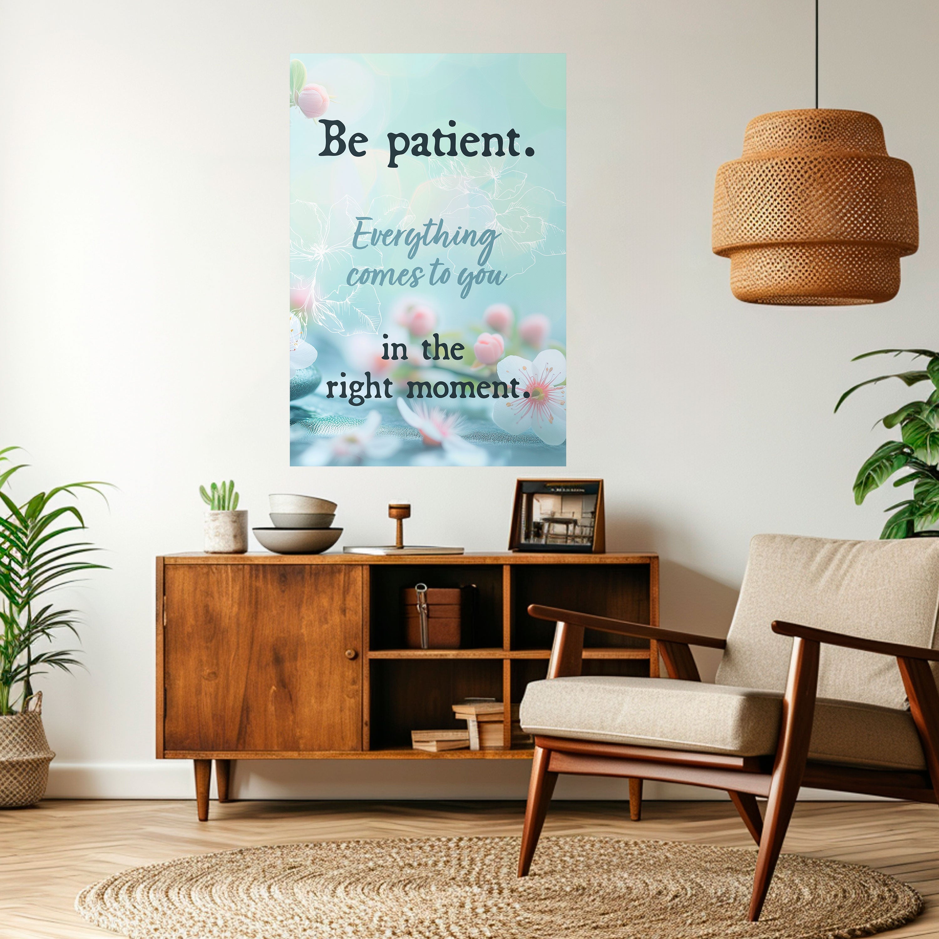 PATIENCE IN BLOOM Poster Vertical Autocolante