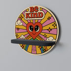 BE KIND Round Art Shelf In Black Finish