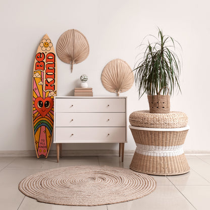 BE KIND Painel Decorativo Prancha de Surf