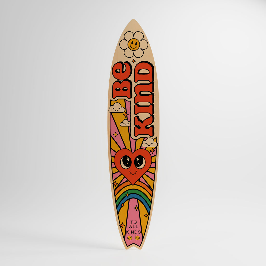 BE KIND Decorative Plywood Surfboard