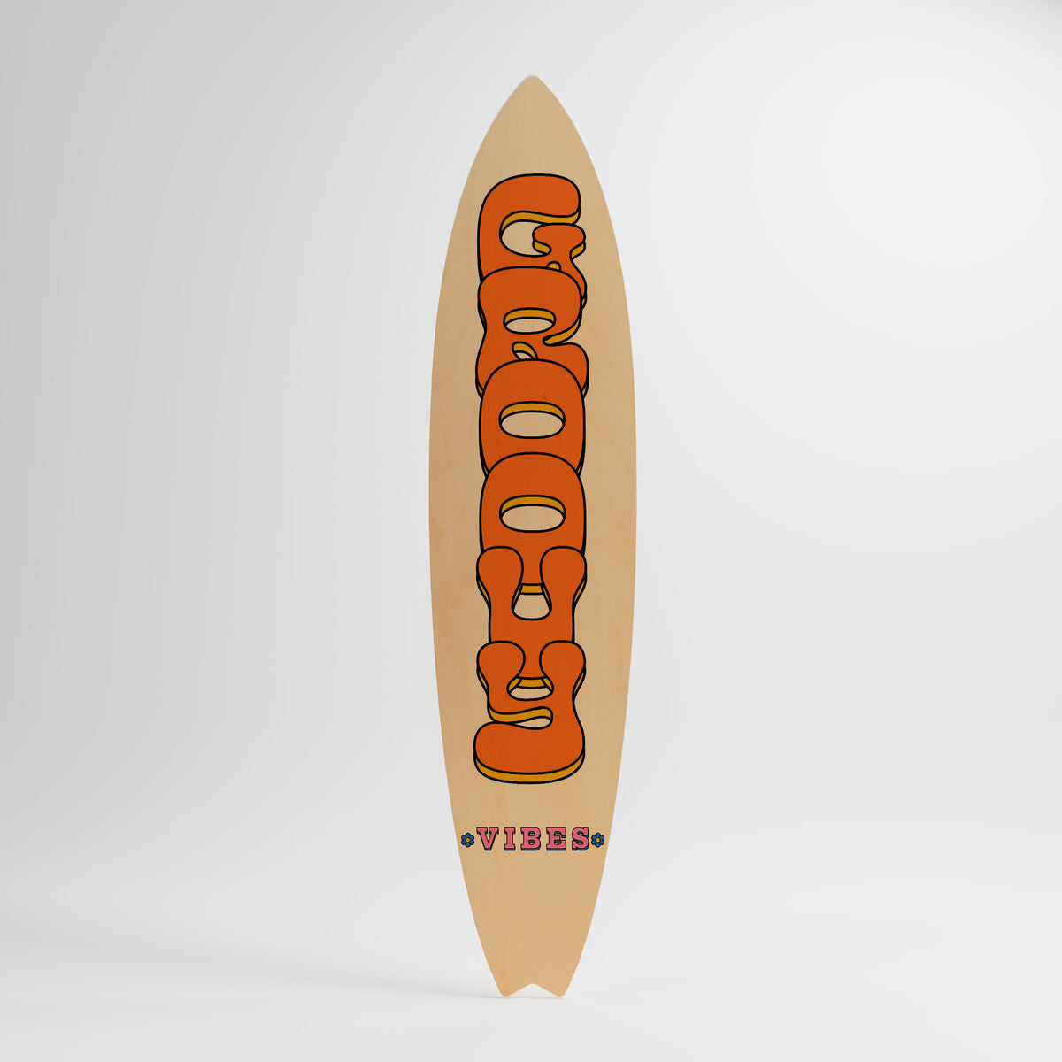 GROOVY VIBES Painel Decorativo Prancha de Surf