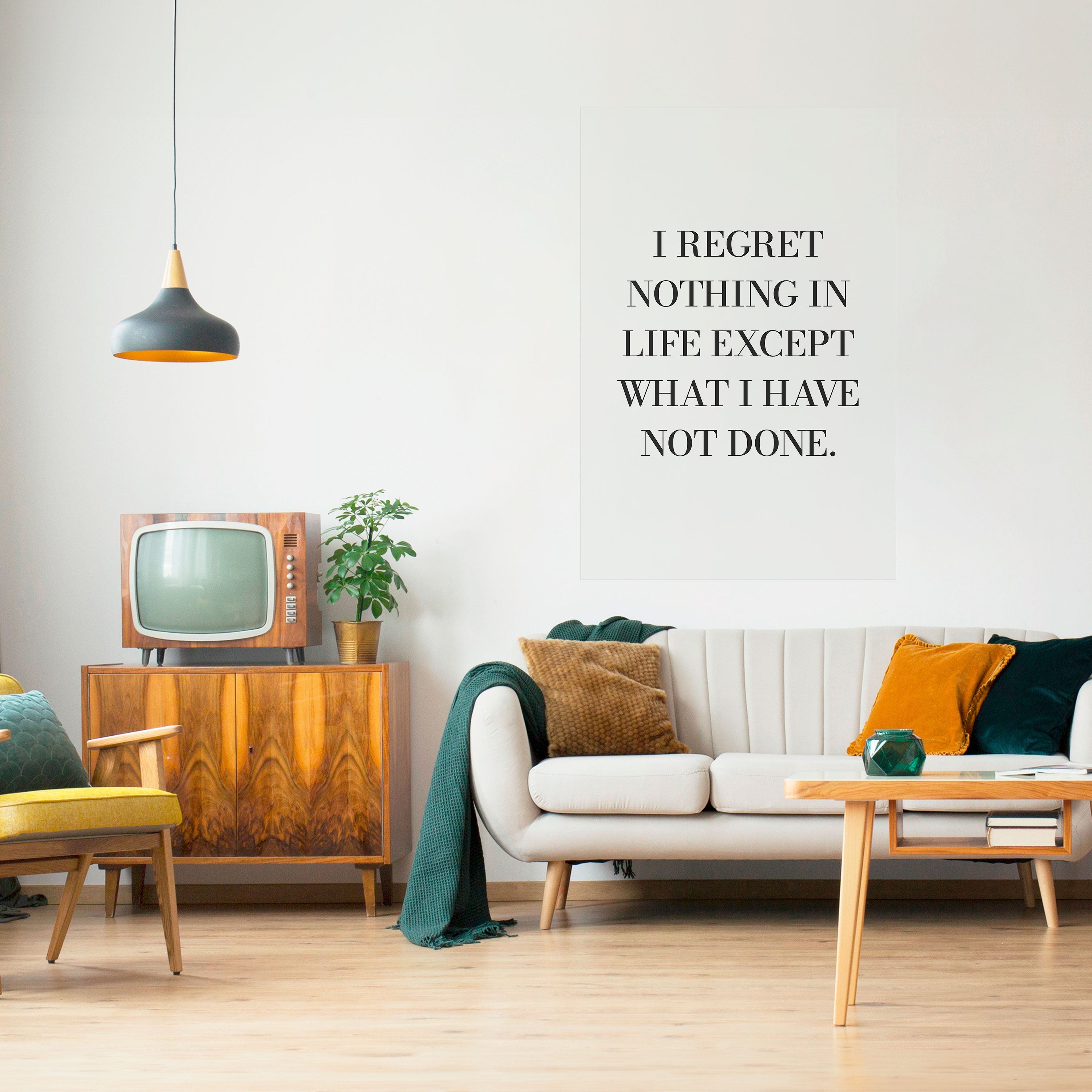 REGRET NOTHING Poster Vertical Autocolante