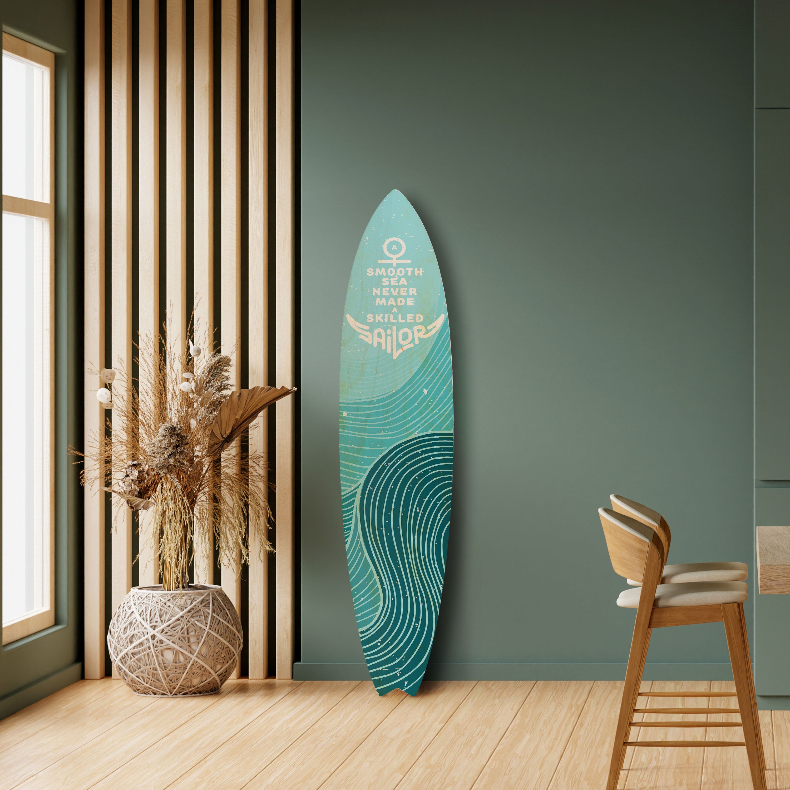 SKILLED SAILOR Decorative Plywood Surfboard