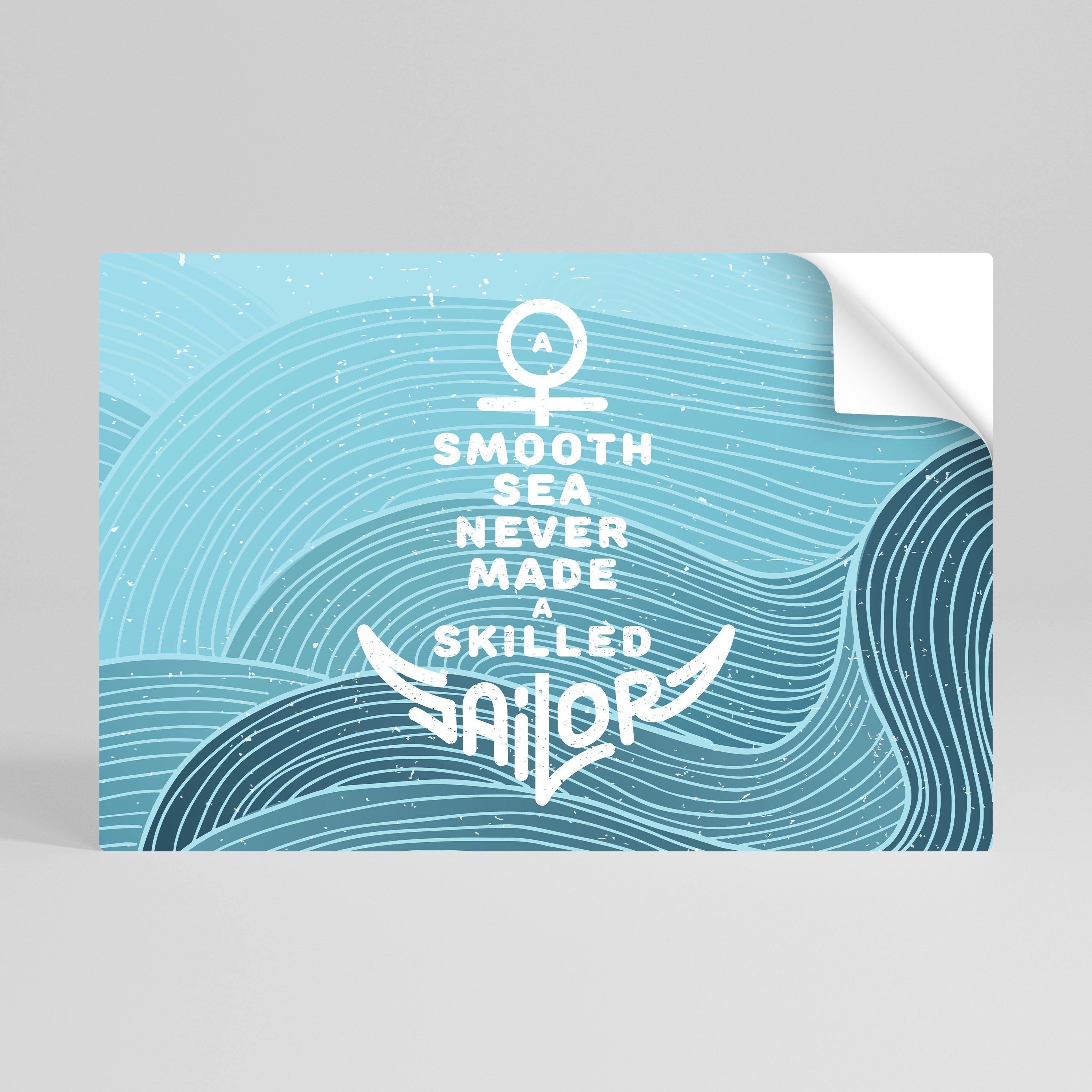 SKILLED SAILOR Peel and Stick Horizontal Poster