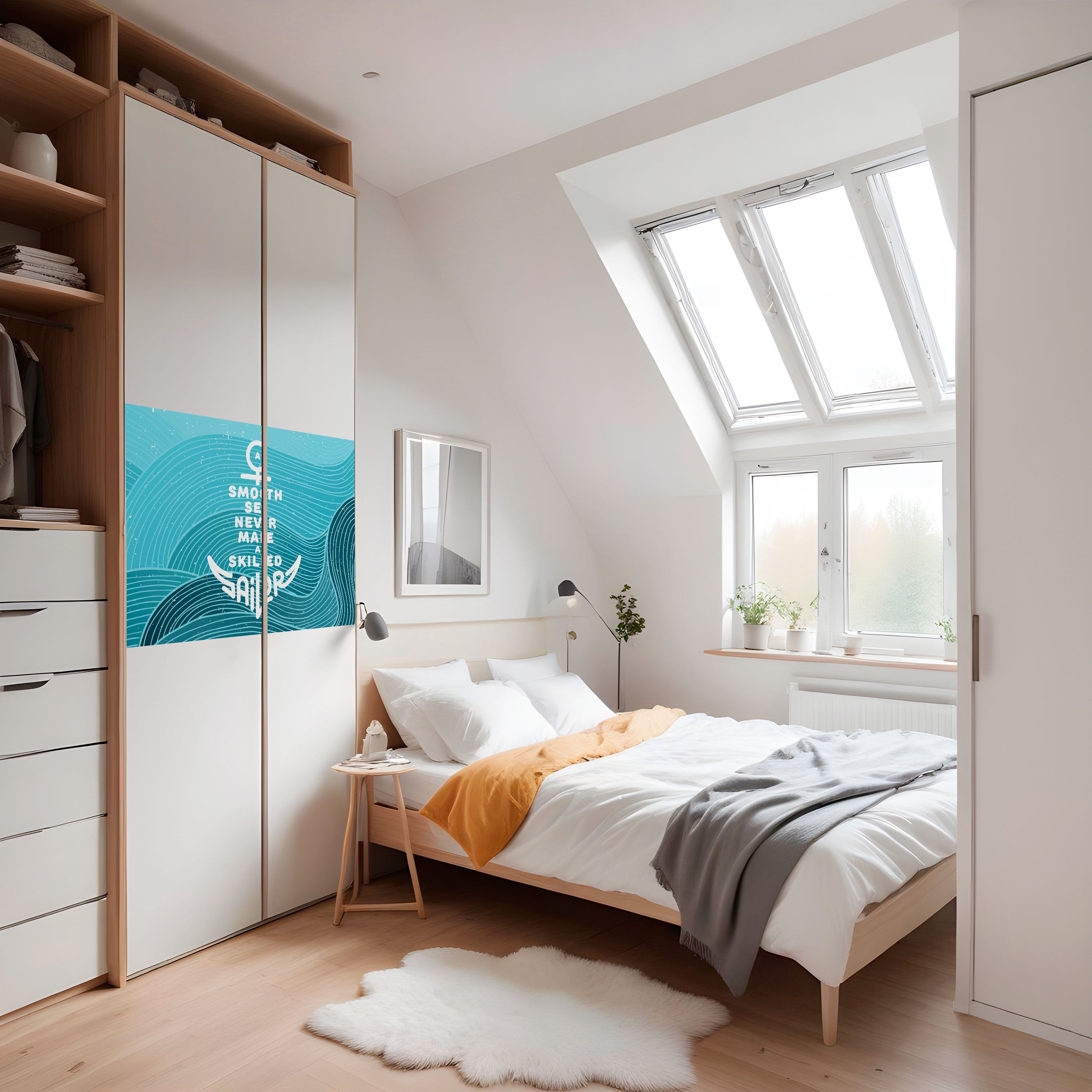 SKILLED SAILOR Peel and Stick Horizontal Poster