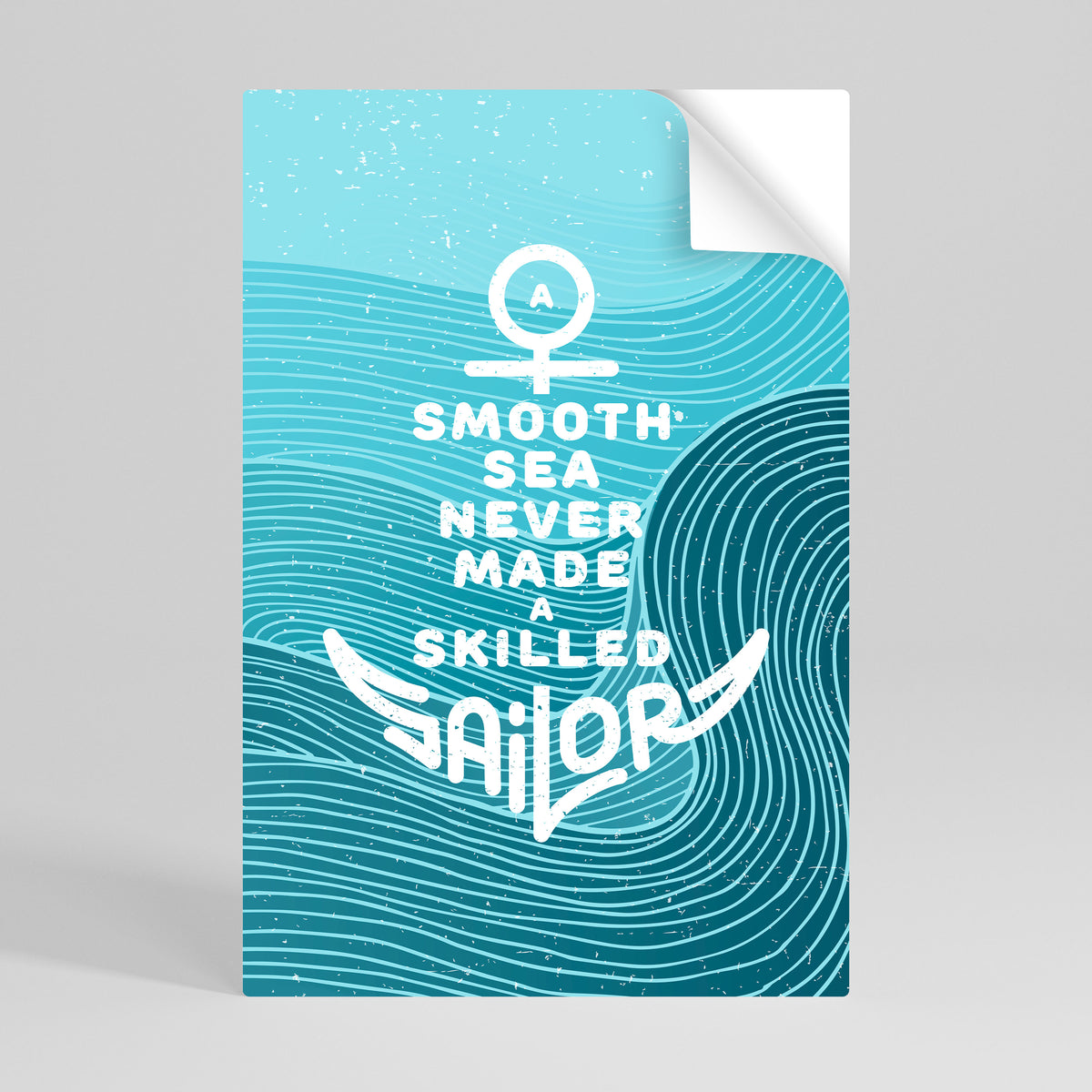 SKILLED SAILOR Póster Autocolante Vertical