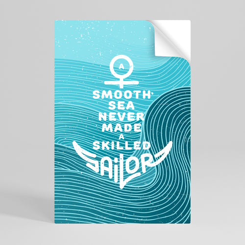 SKILLED SAILOR Póster Autocolante Vertical