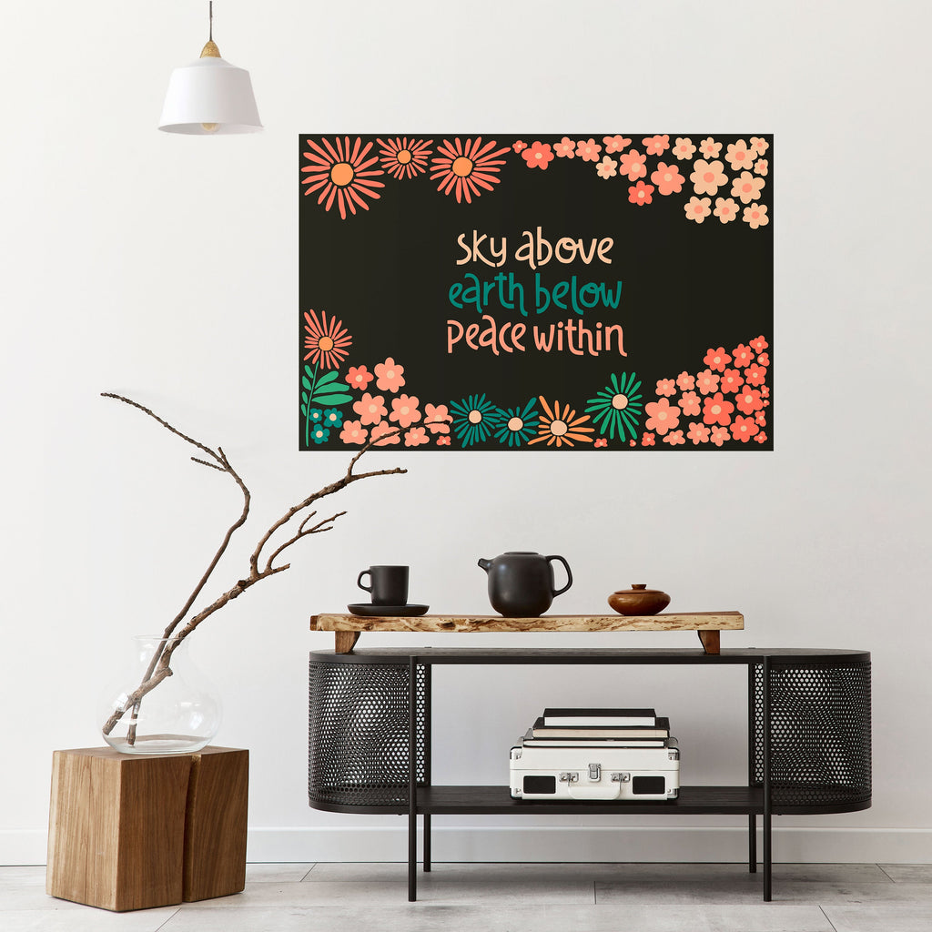 PEACE WITHIN Peel and Stick Horizontal Poster