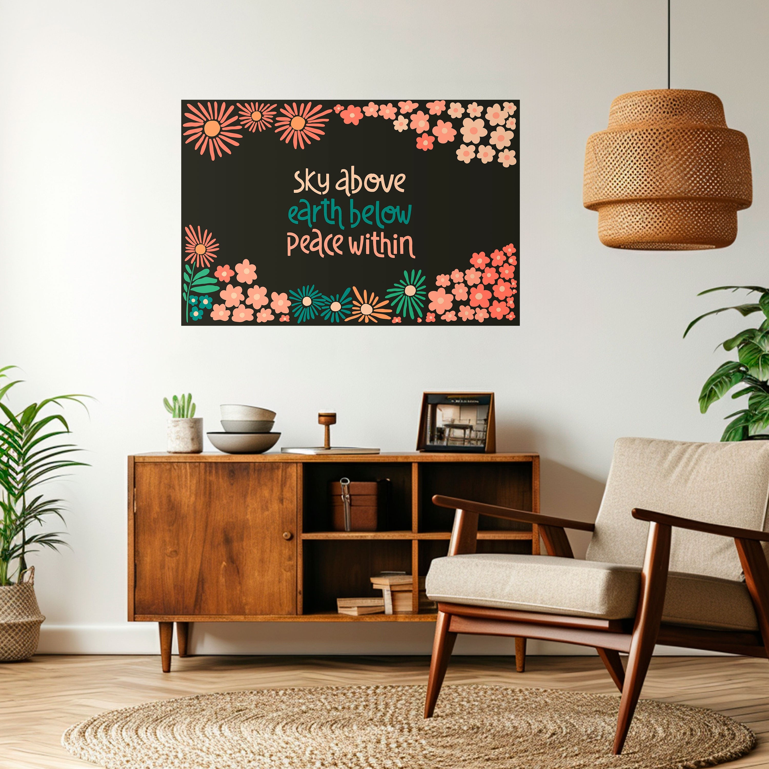 PEACE WITHIN Peel and Stick Horizontal Poster