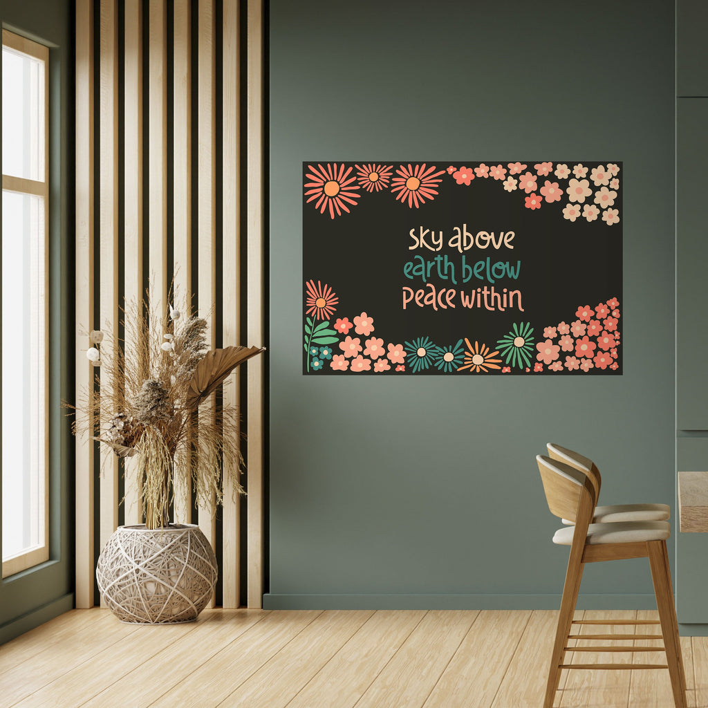 PEACE WITHIN Peel and Stick Horizontal Poster