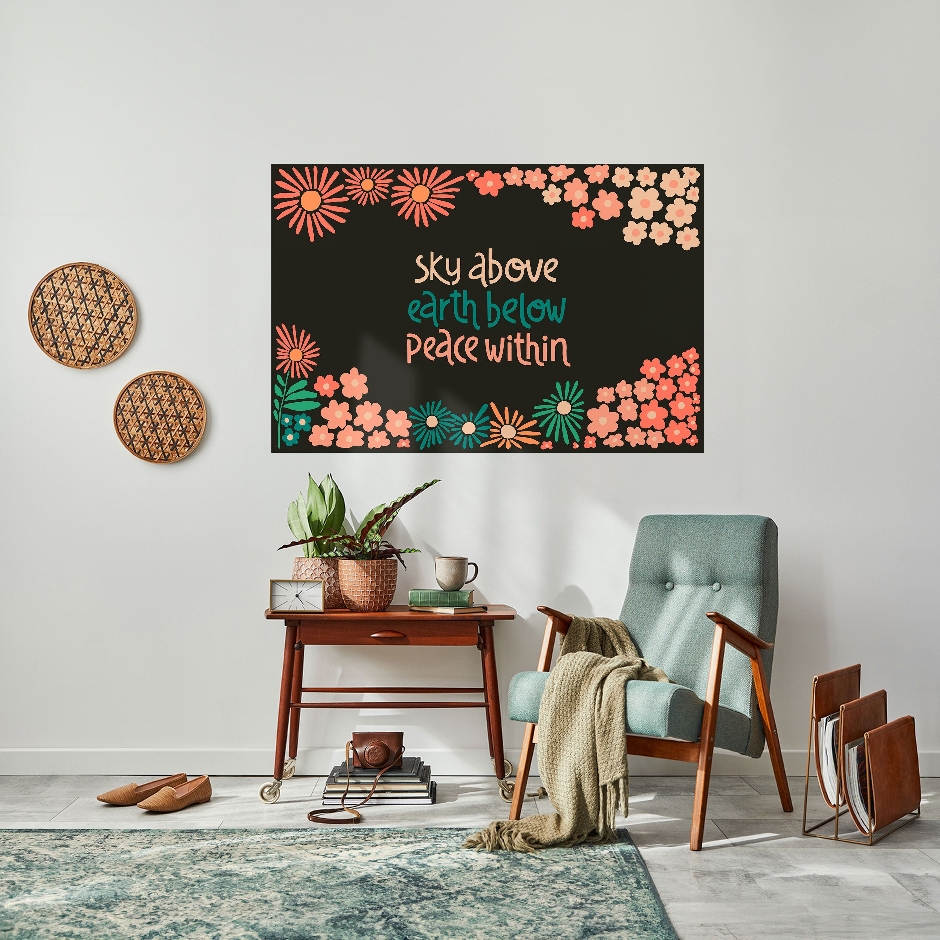 PEACE WITHIN Peel and Stick Horizontal Poster