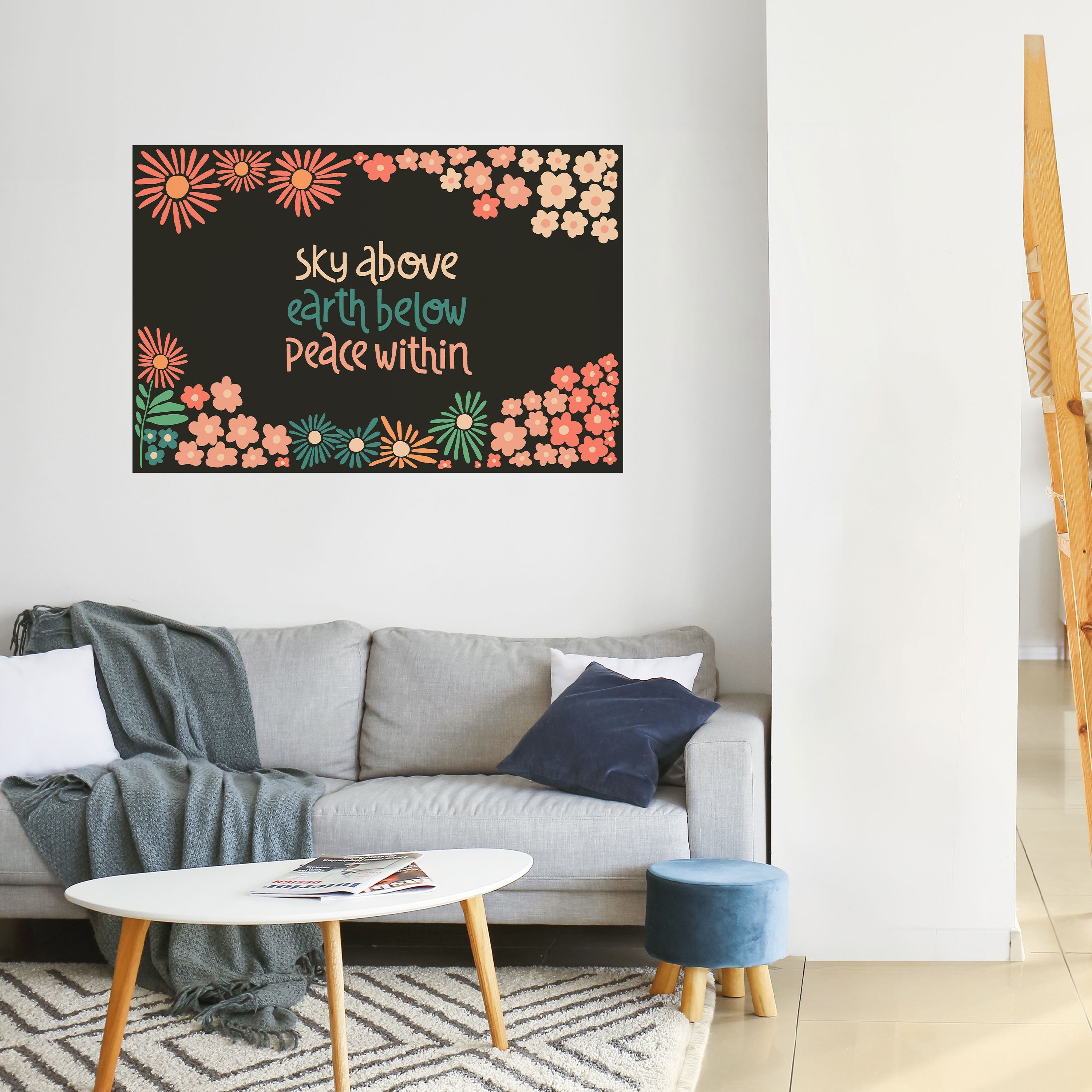 PEACE WITHIN Peel and Stick Horizontal Poster