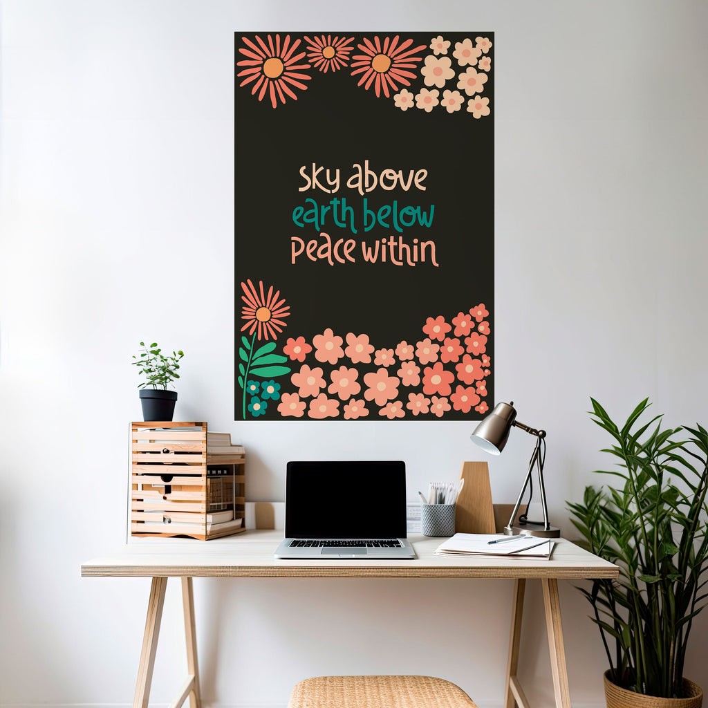 PEACE WITHIN Poster Vertical Autocolante