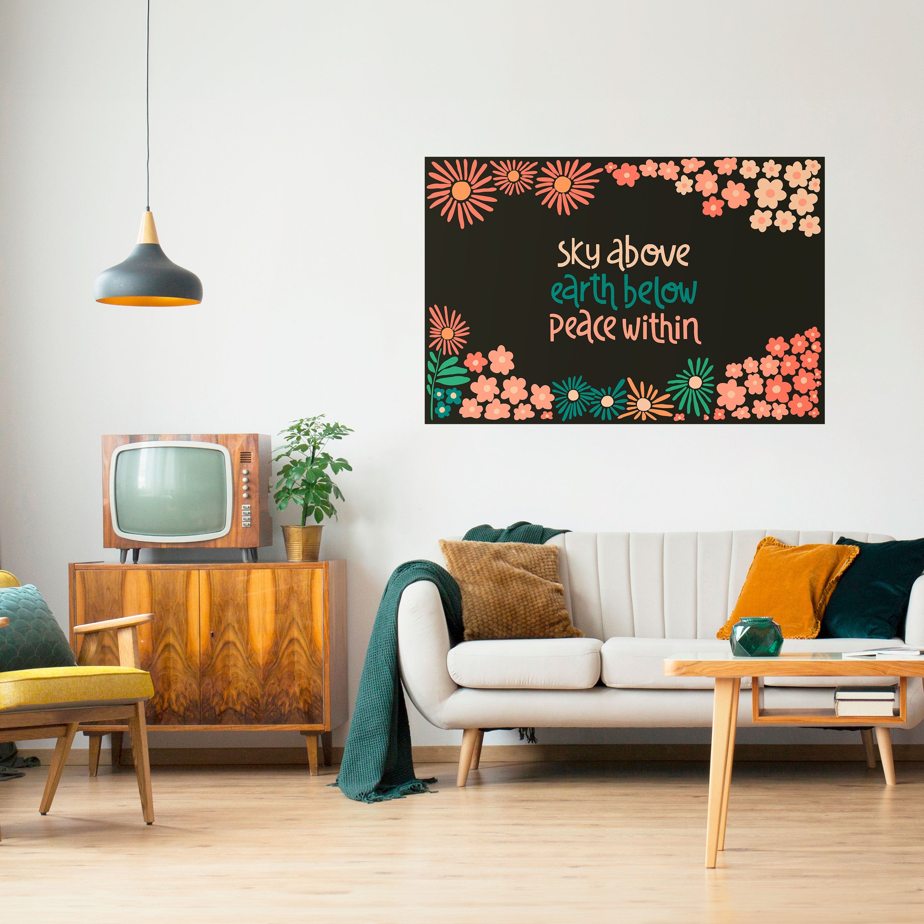 PEACE WITHIN Peel and Stick Horizontal Poster