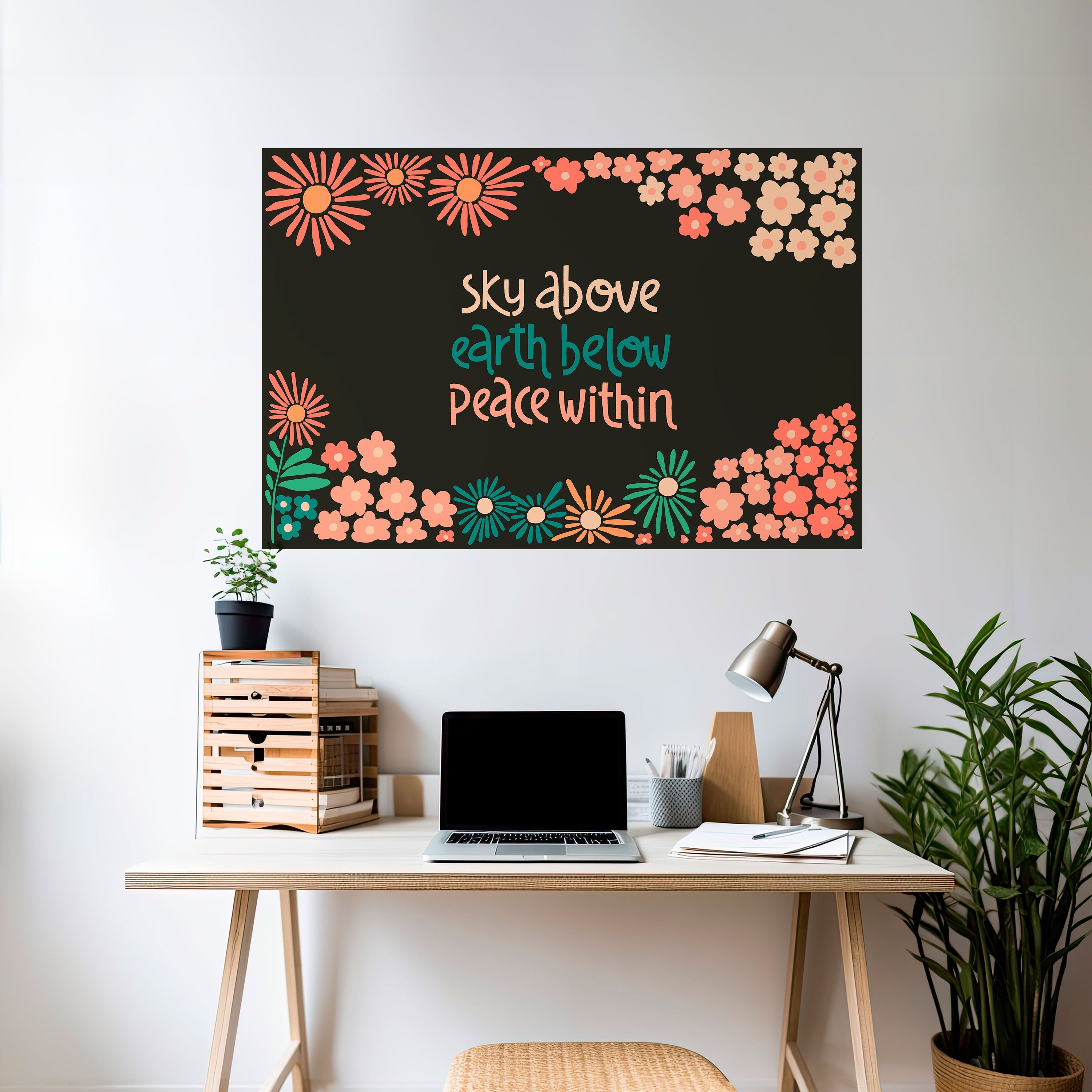 PEACE WITHIN Peel and Stick Horizontal Poster