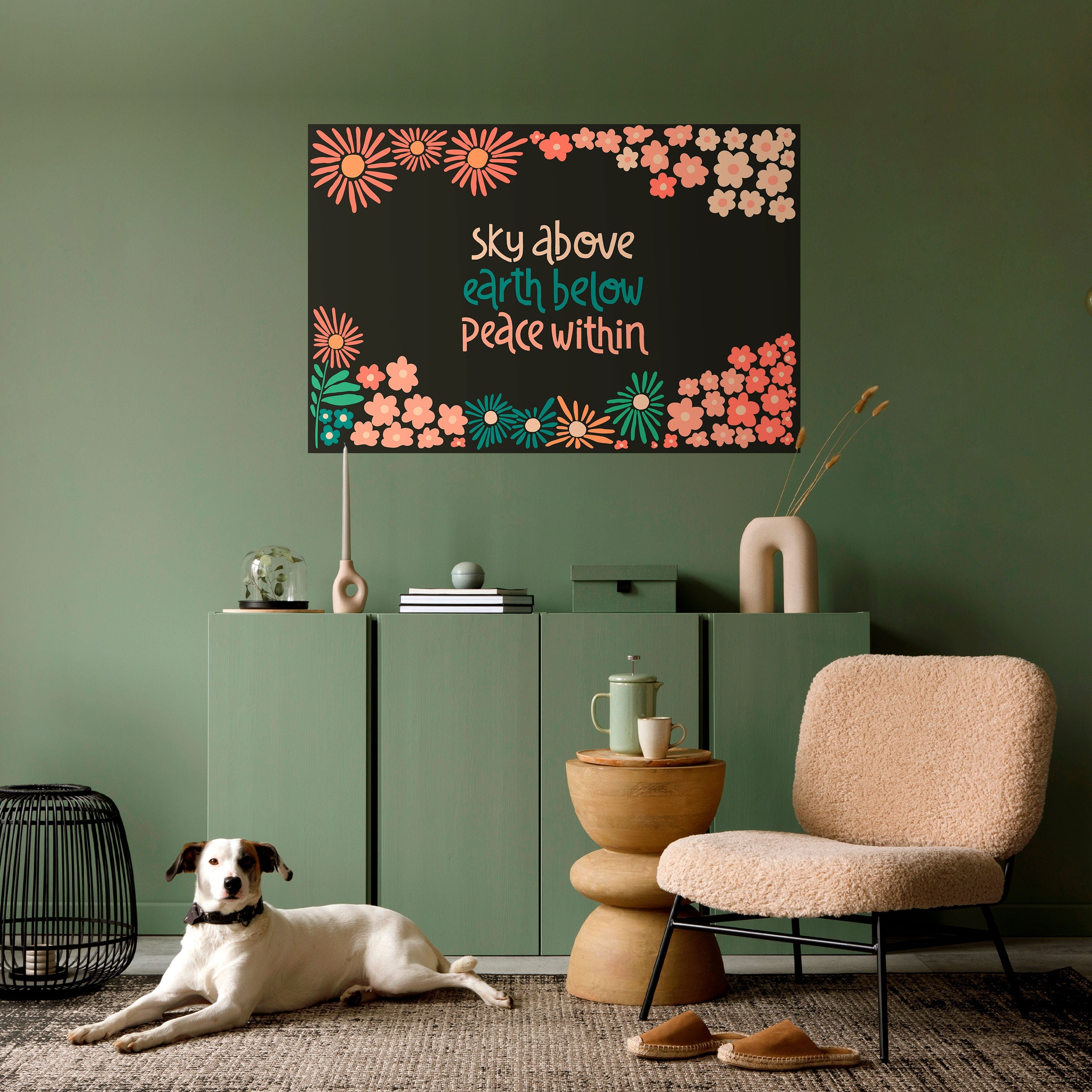 PEACE WITHIN Peel and Stick Horizontal Poster