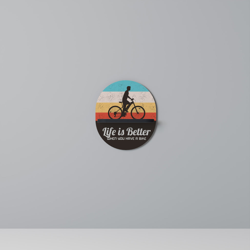 BETTER LIFE Prateleira Oval Decorativa em Acabamento Preto