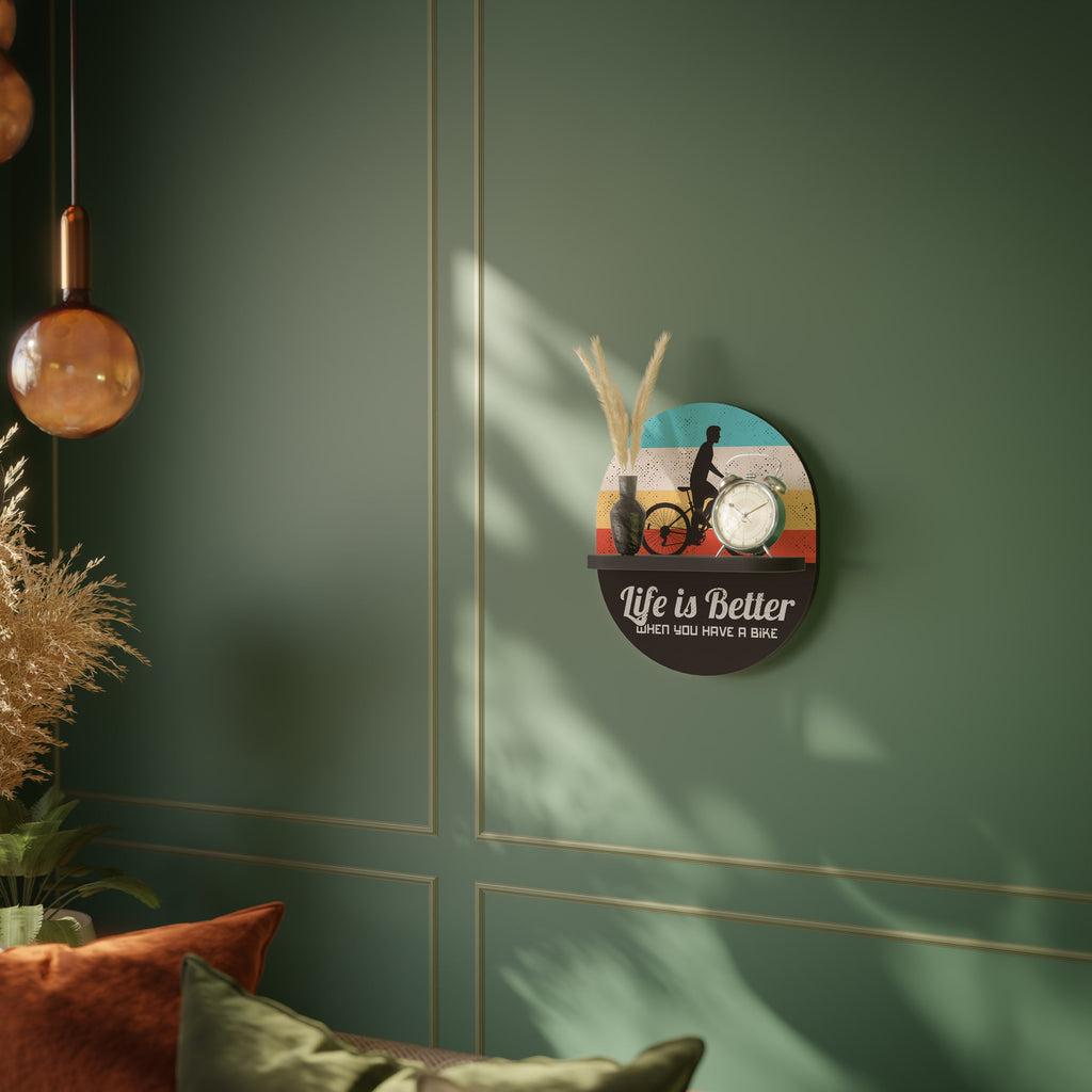 BETTER LIFE Prateleira Oval Decorativa em Acabamento Preto