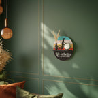 BETTER LIFE Prateleira Oval Decorativa em Acabamento Preto