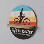 BETTER LIFE Prateleira Oval Decorativa em Efeito Carvalho