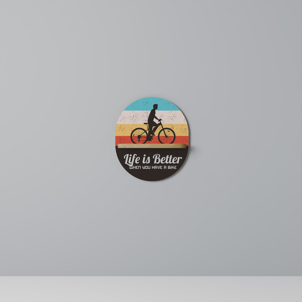 BETTER LIFE Prateleira Oval Decorativa em Efeito Carvalho