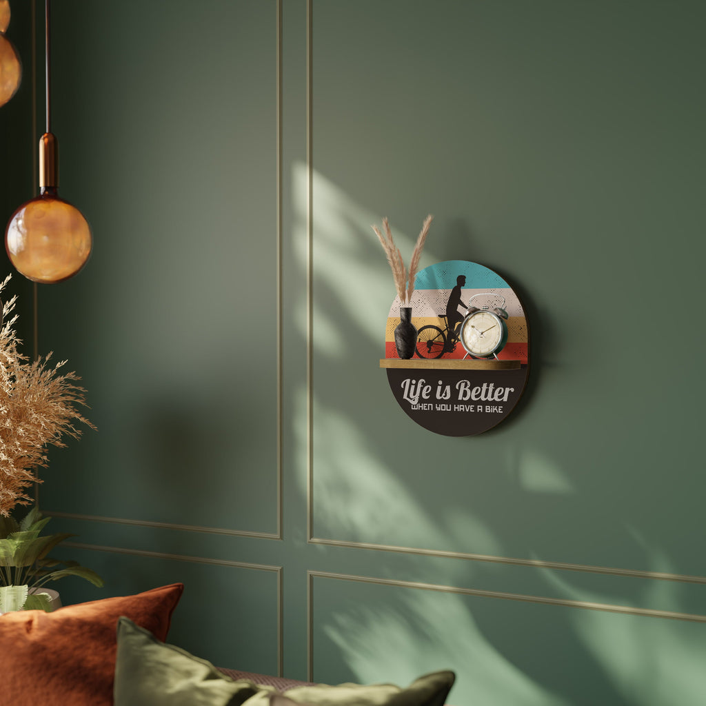 BETTER LIFE Prateleira Oval Decorativa em Efeito Carvalho