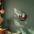 BETTER LIFE Prateleira Oval Decorativa em Efeito Carvalho