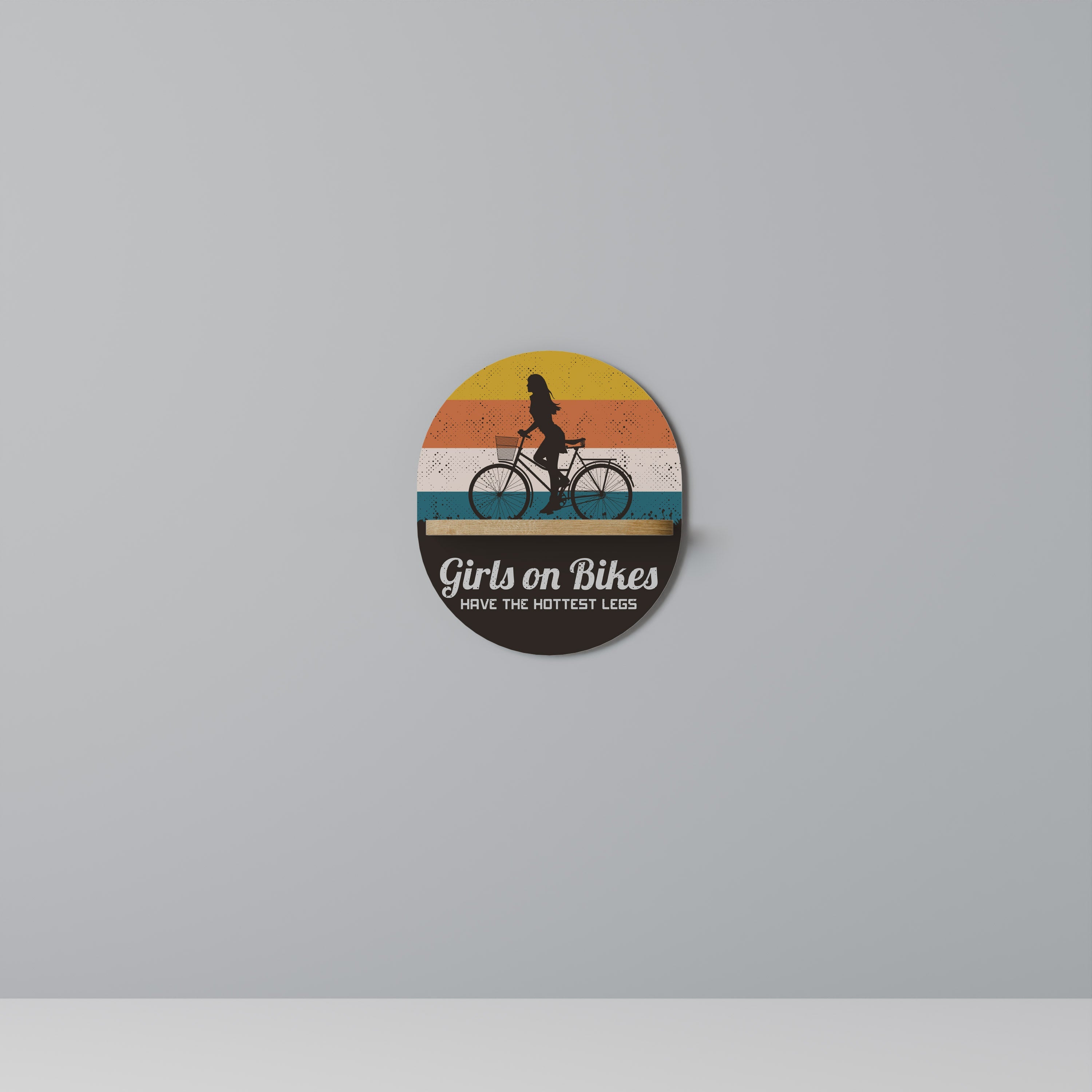 THE HOTTEST LEGS Prateleira Oval Decorativa em Efeito Carvalho