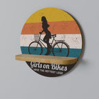 THE HOTTEST LEGS Prateleira Redonda Decorativa em Efeito Carvalho