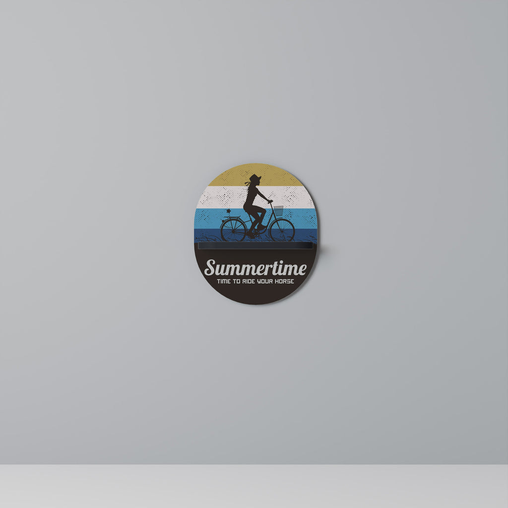 SUMMERTIME Oval Art Shelf In Black Finish