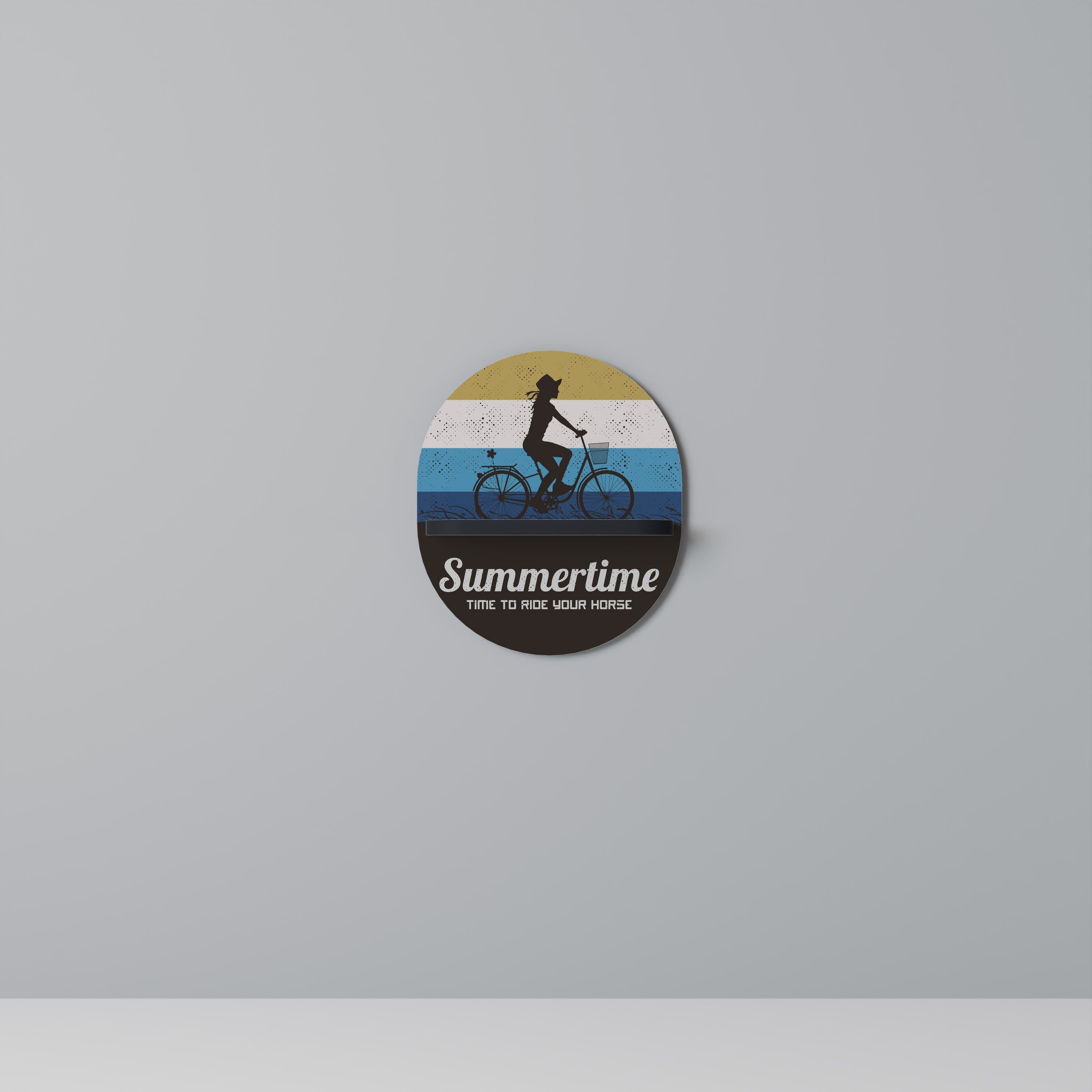 SUMMERTIME Prateleira Oval Decorativa em Acabamento Preto