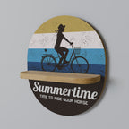 SUMMERTIME Prateleira Oval Decorativa em Efeito Carvalho