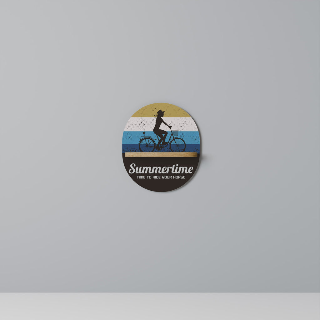 SUMMERTIME Prateleira Oval Decorativa em Efeito Carvalho