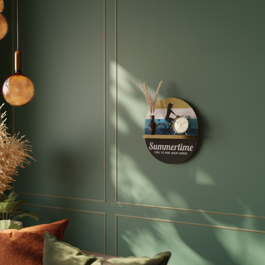 SUMMERTIME Prateleira Oval Decorativa em Efeito Carvalho